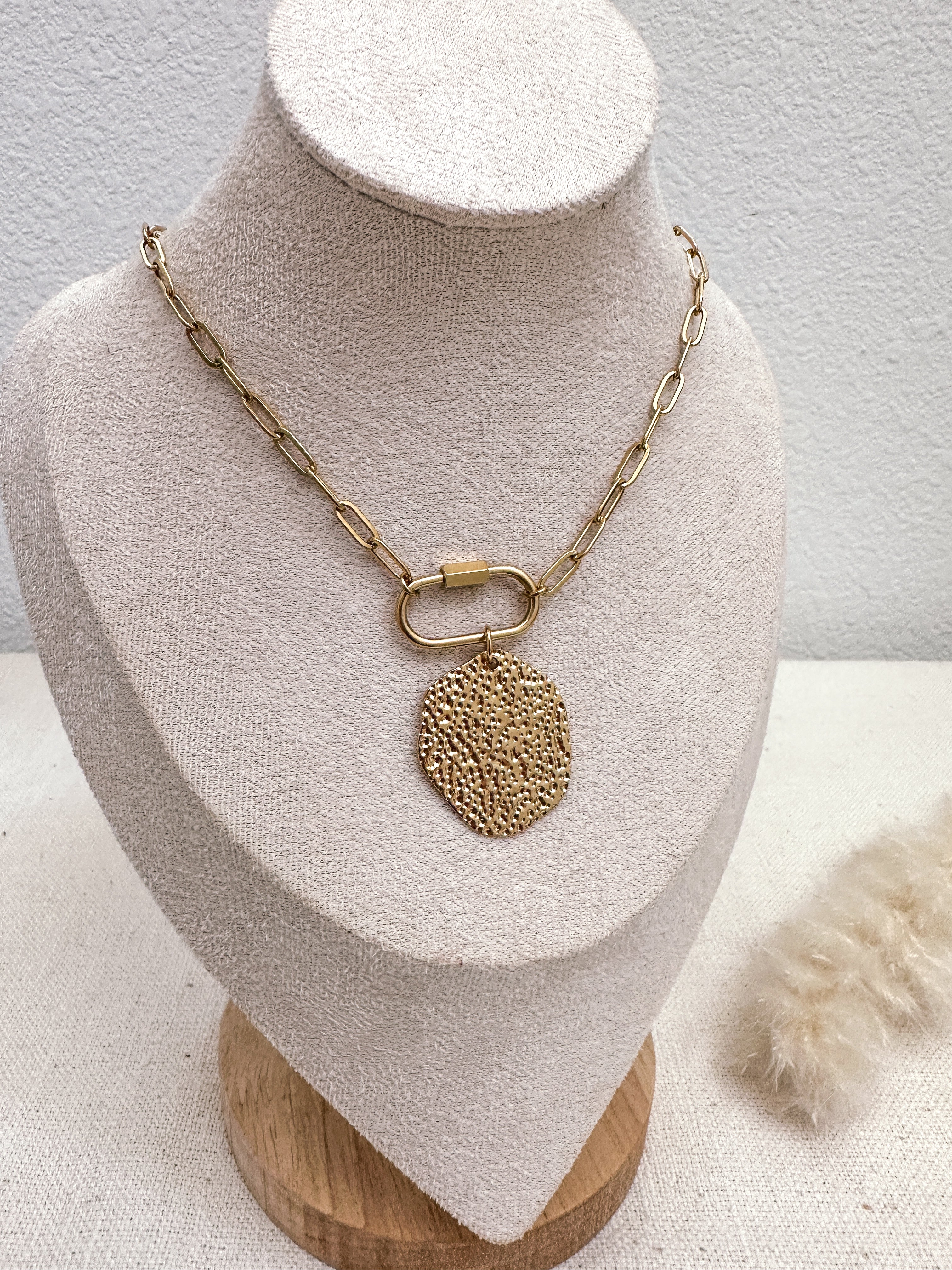My Shield Necklace – Faith Inspired Gold Statement Necklace