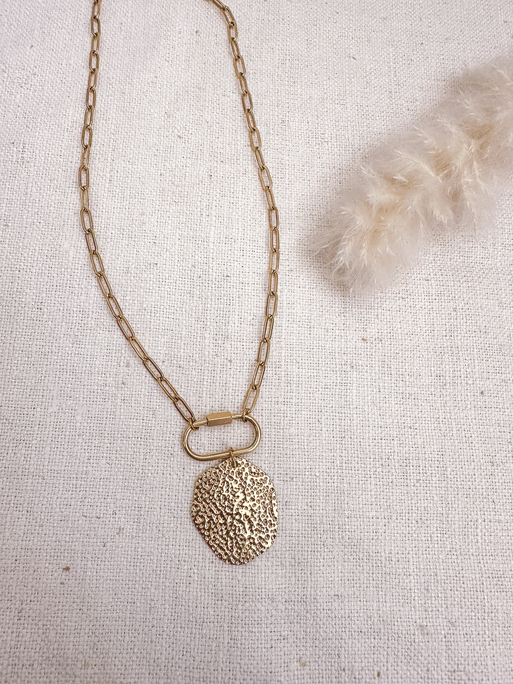 My Shield Necklace – Faith Inspired Gold Statement Necklace