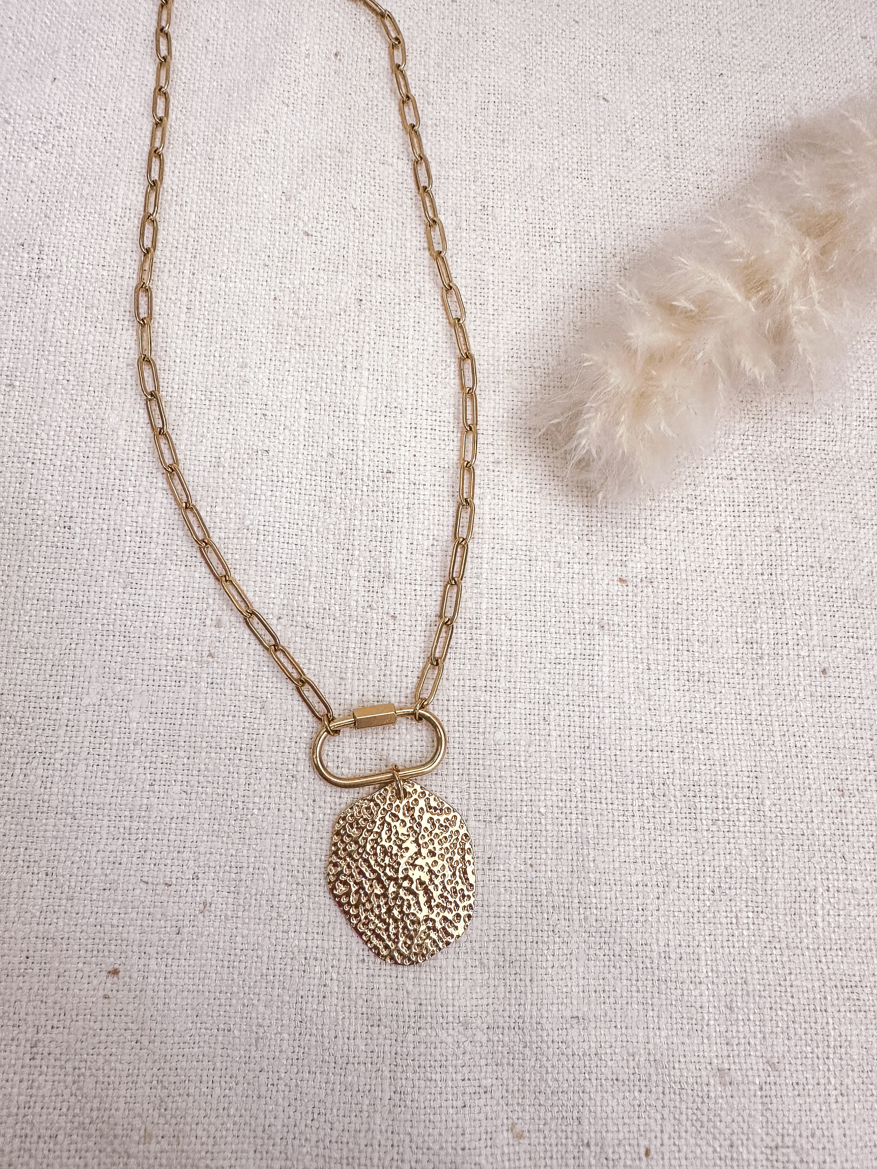 My Shield Necklace – Faith Inspired Gold Statement Necklace